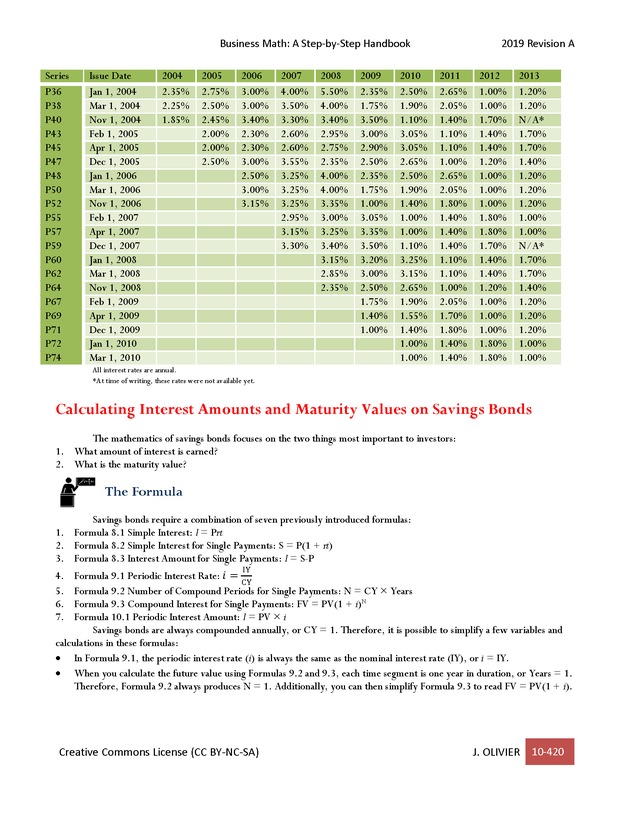 BUSINESS MATH: A Step-By-Step Handbook - Page 420