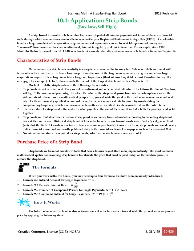 BUSINESS MATH: A Step-By-Step Handbook - Page 426