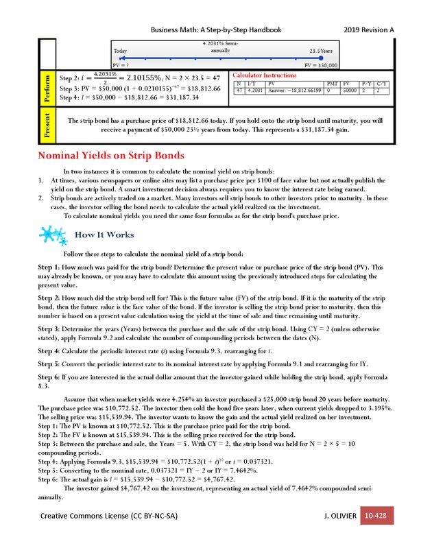 BUSINESS MATH: A Step-By-Step Handbook - Page 428