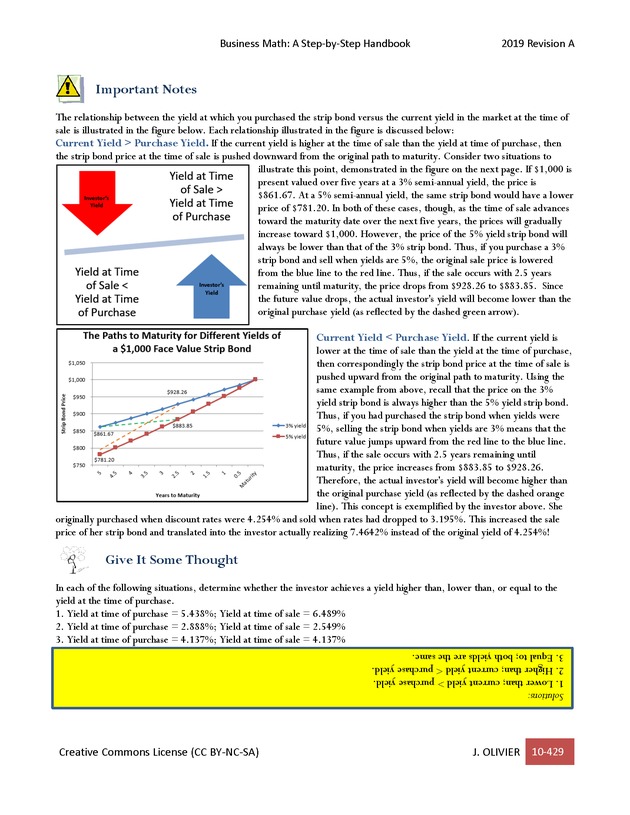 BUSINESS MATH: A Step-By-Step Handbook - Page 429