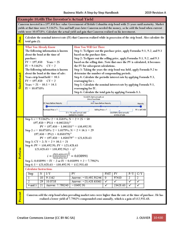 BUSINESS MATH: A Step-By-Step Handbook - Page 430