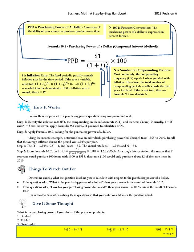 BUSINESS MATH: A Step-By-Step Handbook - Page 436