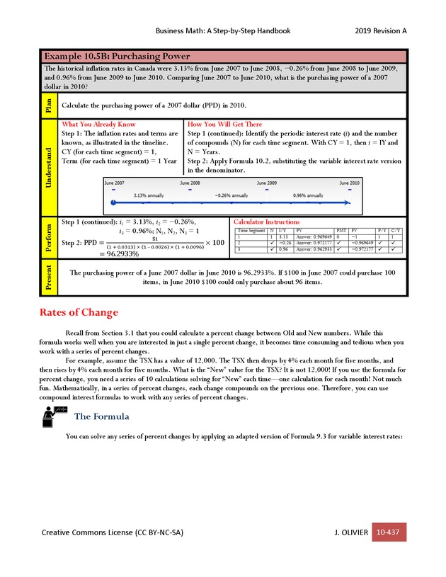BUSINESS MATH: A Step-By-Step Handbook - Page 437
