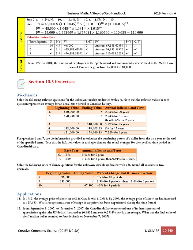 BUSINESS MATH: A Step-By-Step Handbook - Page 440
