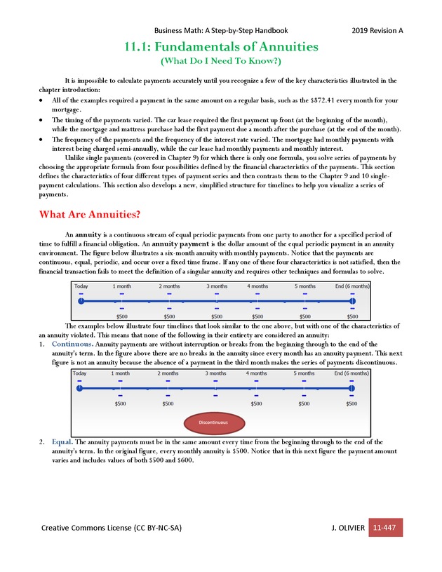 BUSINESS MATH: A Step-By-Step Handbook - Page 447