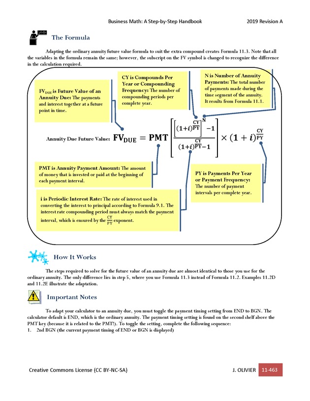 BUSINESS MATH: A Step-By-Step Handbook - Page 463