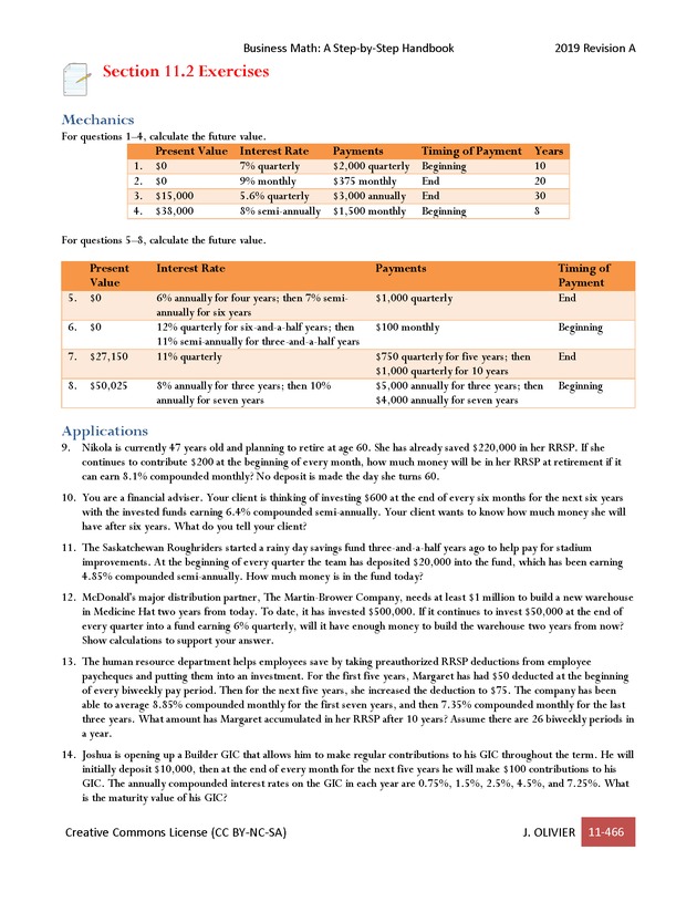 BUSINESS MATH: A Step-By-Step Handbook - Page 466