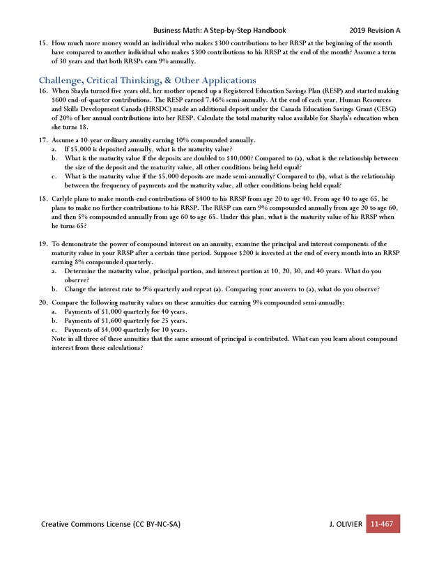 BUSINESS MATH: A Step-By-Step Handbook - Page 467