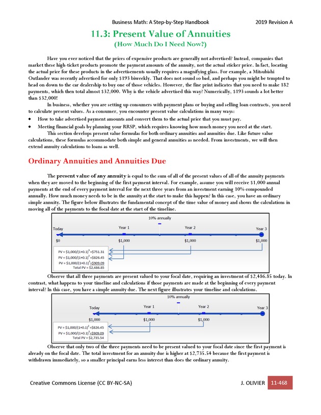 BUSINESS MATH: A Step-By-Step Handbook - Page 468