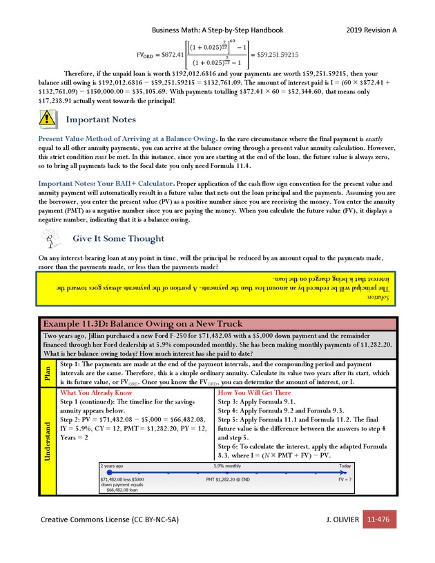 BUSINESS MATH: A Step-By-Step Handbook - Page 476