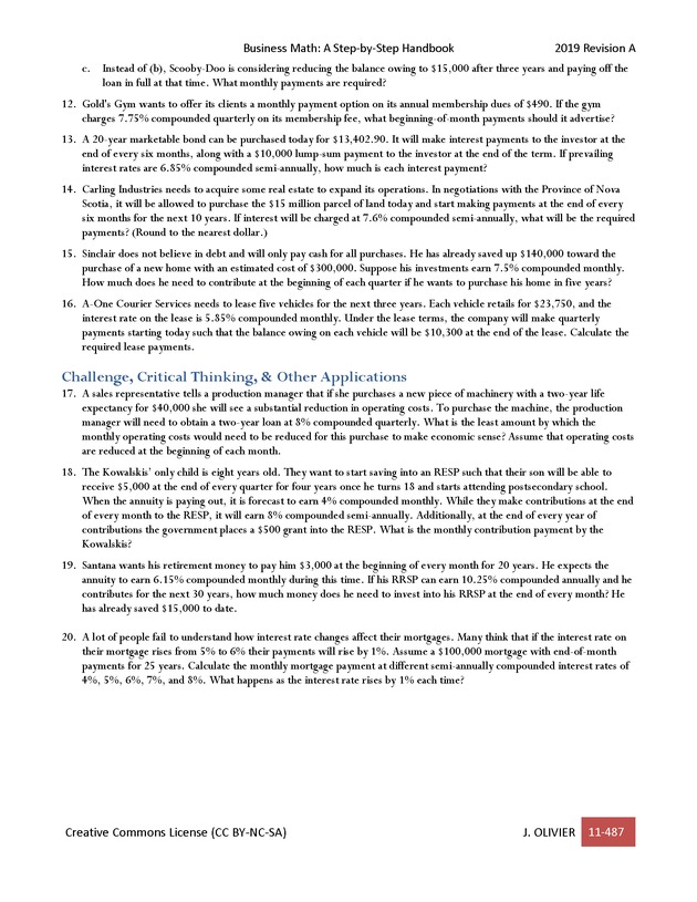 BUSINESS MATH: A Step-By-Step Handbook - Page 487