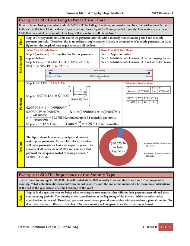 BUSINESS MATH: A Step-By-Step Handbook - Page 491