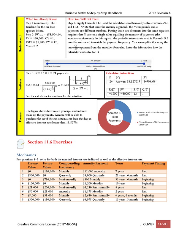 BUSINESS MATH: A Step-By-Step Handbook - Page 500