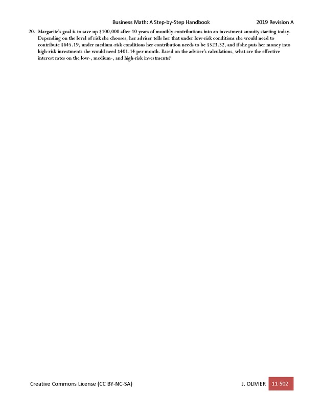 BUSINESS MATH: A Step-By-Step Handbook - Page 502