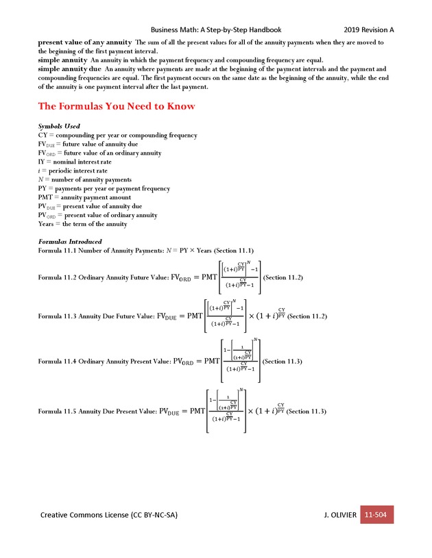 BUSINESS MATH: A Step-By-Step Handbook - Page 504