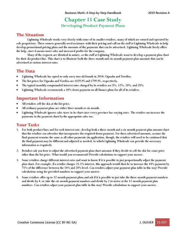 BUSINESS MATH: A Step-By-Step Handbook - Page 507