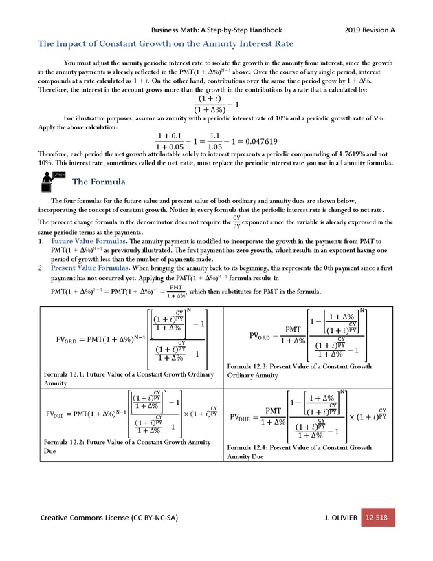 BUSINESS MATH: A Step-By-Step Handbook - Page 518