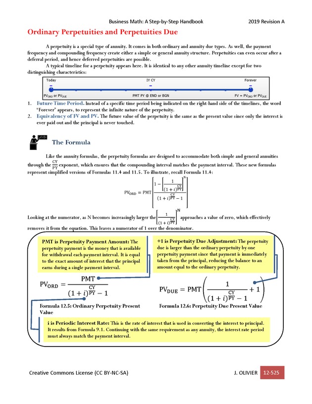 BUSINESS MATH: A Step-By-Step Handbook - Page 525