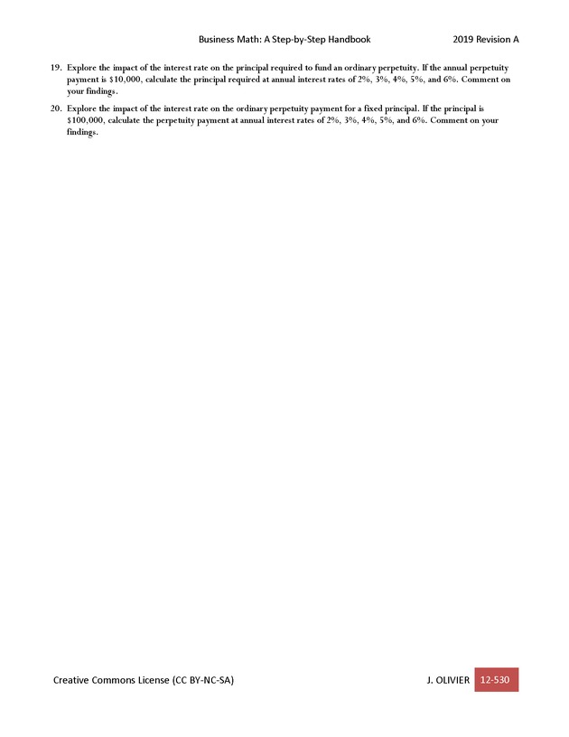BUSINESS MATH: A Step-By-Step Handbook - Page 530