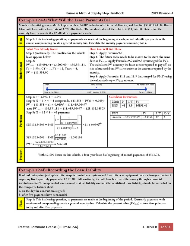 BUSINESS MATH: A Step-By-Step Handbook - Page 533