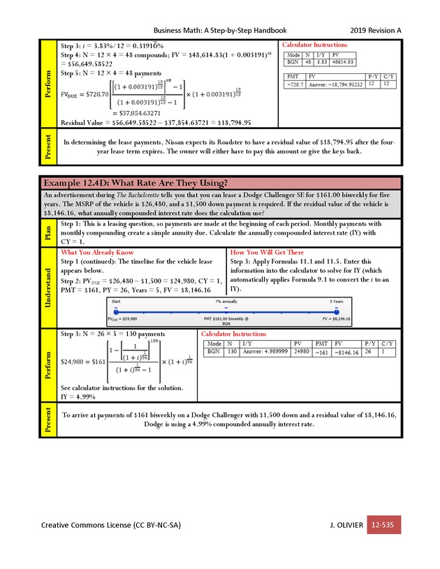 BUSINESS MATH: A Step-By-Step Handbook - Page 535