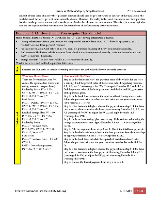 BUSINESS MATH: A Step-By-Step Handbook - Page 541