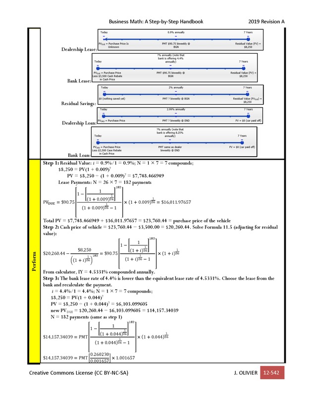 BUSINESS MATH: A Step-By-Step Handbook - Page 542