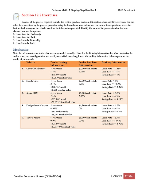 BUSINESS MATH: A Step-By-Step Handbook - Page 544