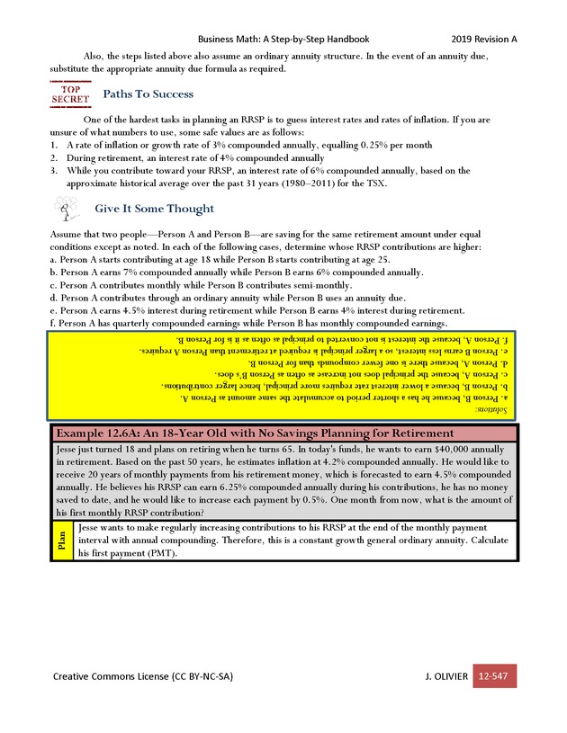 BUSINESS MATH: A Step-By-Step Handbook - Page 547
