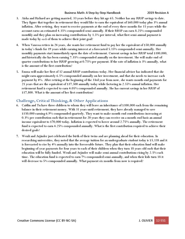 BUSINESS MATH: A Step-By-Step Handbook - Page 551