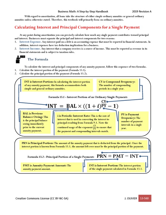 BUSINESS MATH: A Step-By-Step Handbook - Page 560