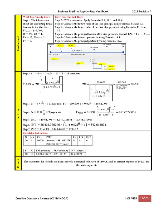 BUSINESS MATH: A Step-By-Step Handbook - Page 563