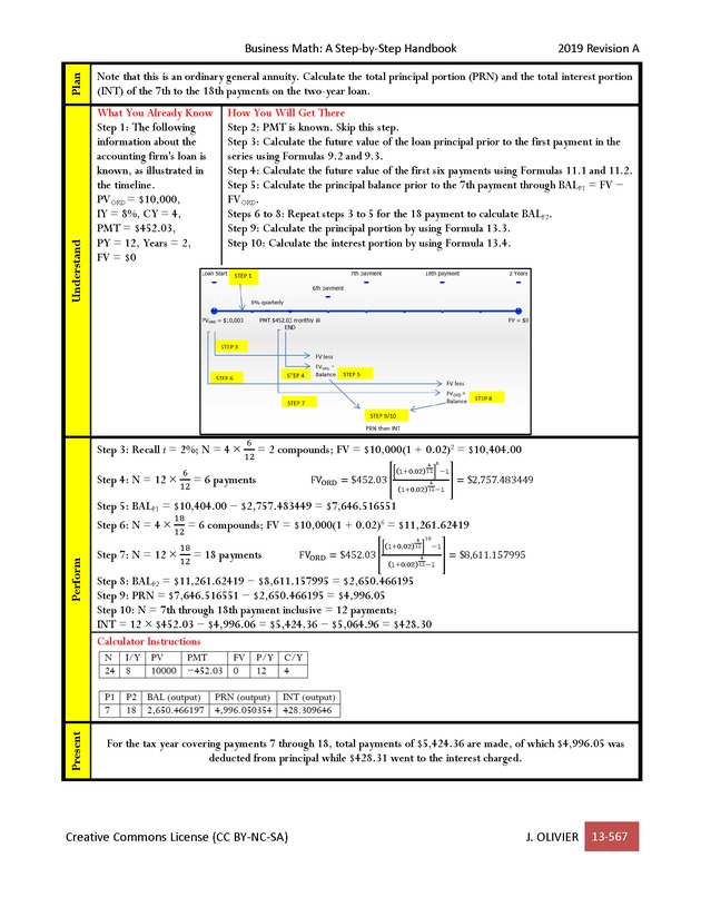 BUSINESS MATH: A Step-By-Step Handbook - Page 567