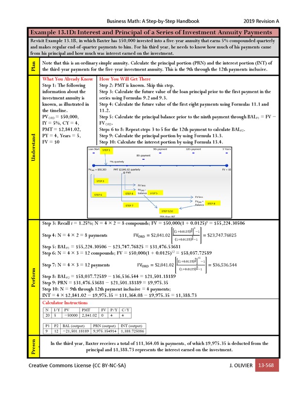 BUSINESS MATH: A Step-By-Step Handbook - Page 568