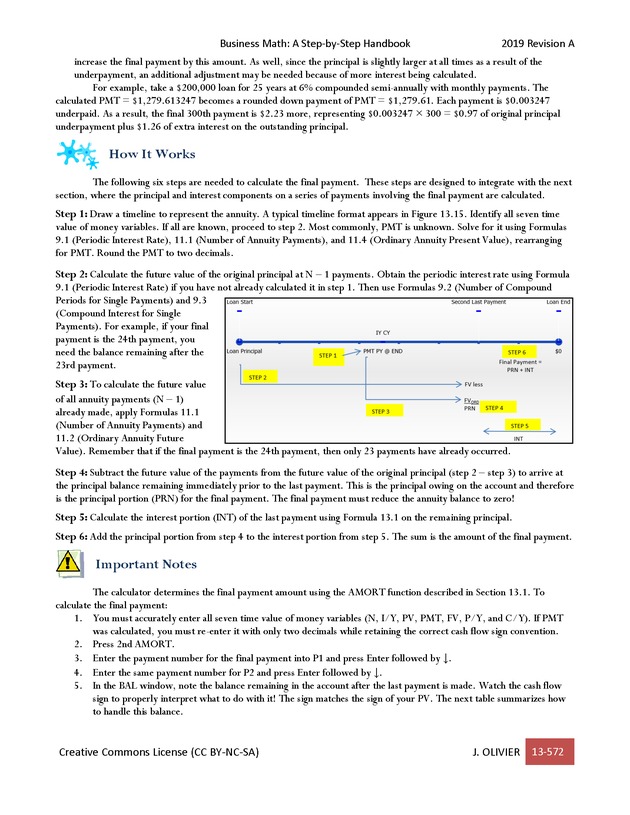 BUSINESS MATH: A Step-By-Step Handbook - Page 572