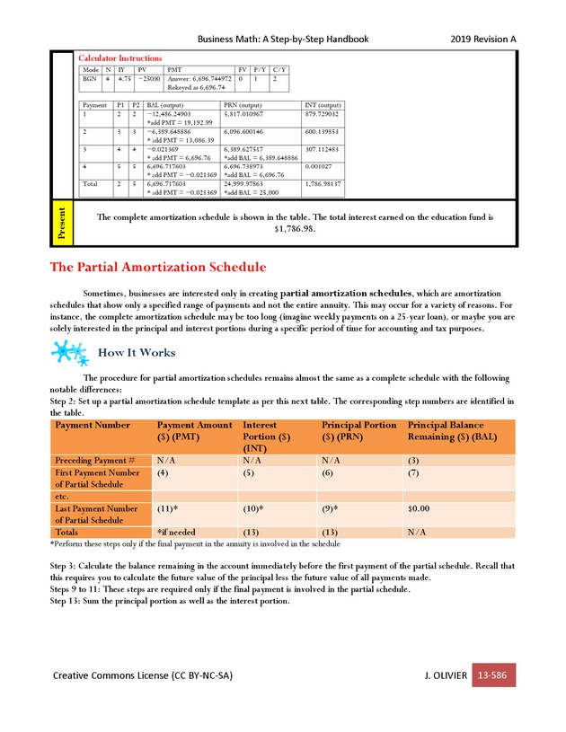 BUSINESS MATH: A Step-By-Step Handbook - Page 586