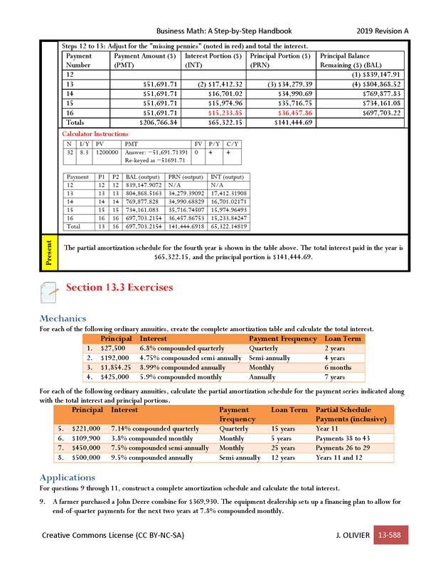 BUSINESS MATH: A Step-By-Step Handbook - Page 588