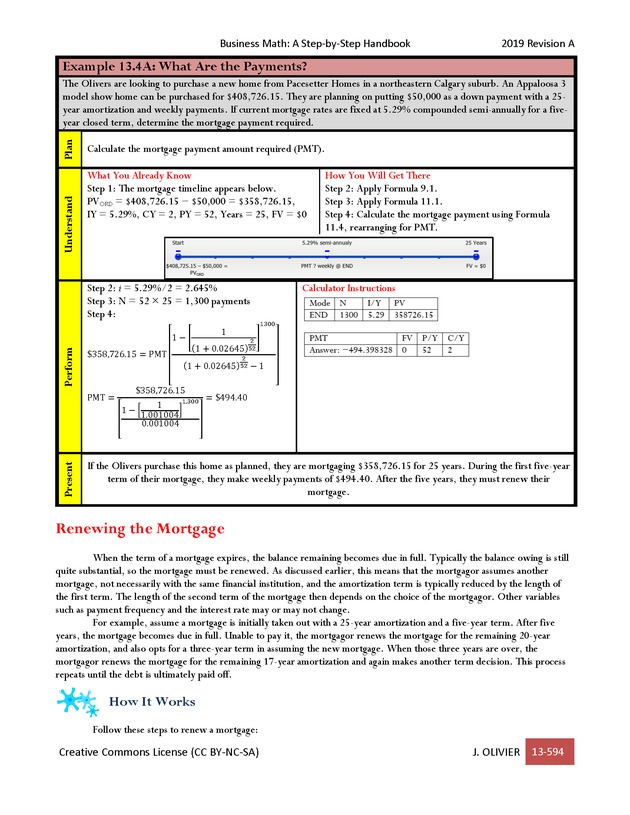 BUSINESS MATH: A Step-By-Step Handbook - Page 594