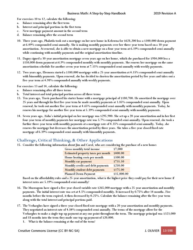BUSINESS MATH: A Step-By-Step Handbook - Page 598