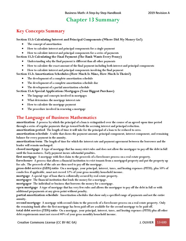 BUSINESS MATH: A Step-By-Step Handbook - Page 600