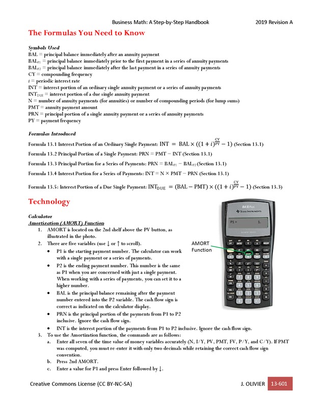 BUSINESS MATH: A Step-By-Step Handbook - Page 601