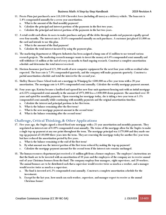 BUSINESS MATH: A Step-By-Step Handbook - Page 603