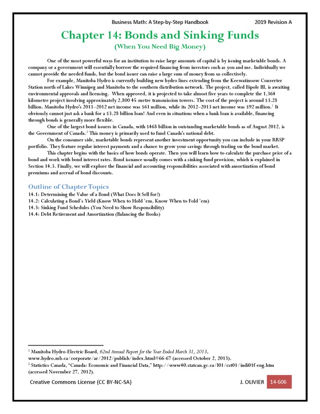 BUSINESS MATH: A Step-By-Step Handbook - Page 606