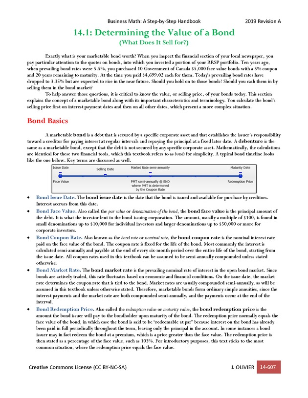 BUSINESS MATH: A Step-By-Step Handbook - Page 607