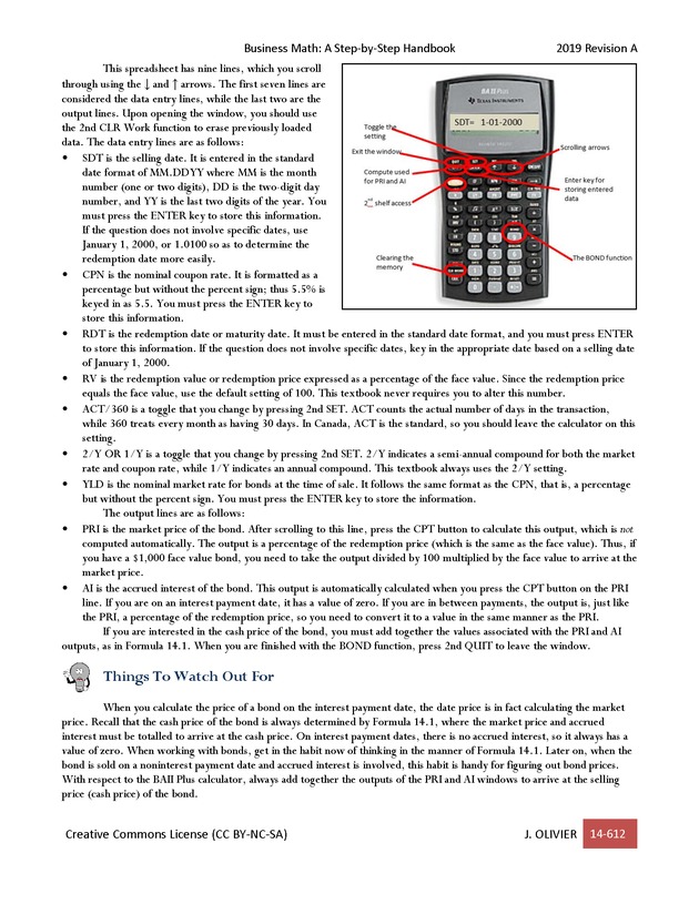 BUSINESS MATH: A Step-By-Step Handbook - Page 612