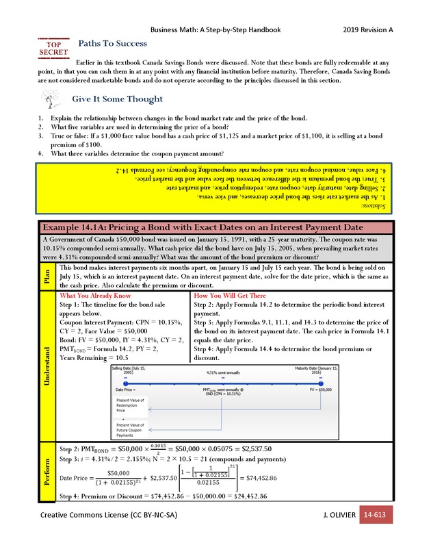 BUSINESS MATH: A Step-By-Step Handbook - Page 613