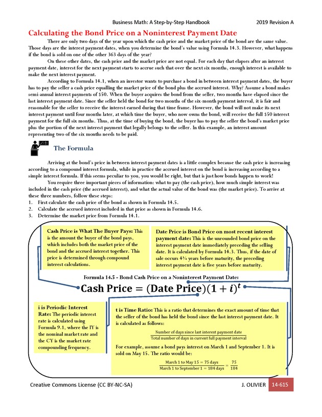 BUSINESS MATH: A Step-By-Step Handbook - Page 615