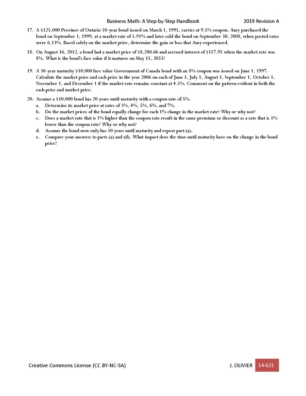 BUSINESS MATH: A Step-By-Step Handbook - Page 621