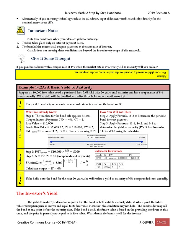 BUSINESS MATH: A Step-By-Step Handbook - Page 623