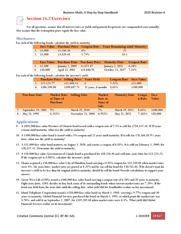 BUSINESS MATH: A Step-By-Step Handbook - Page 627